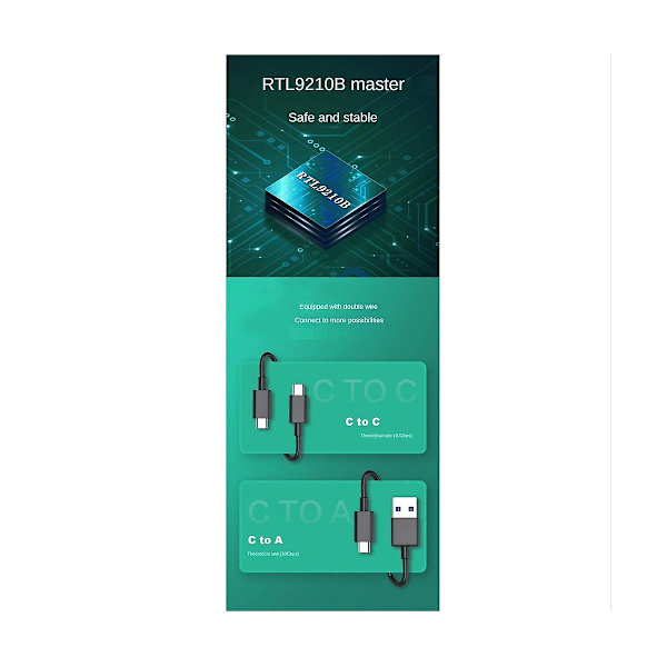 SSD-kotelo M.2 NVMe/SATA-kotelo USB C PCIe M2 SSD-kotelo USB 3.2 Gen2 10 Gbps 2230 2242 -koon SSD-levyille