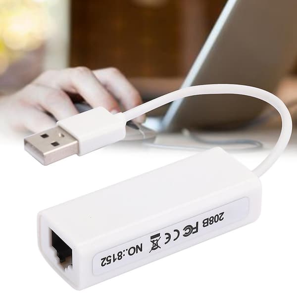 USB2.0 Ethernet-adapter RJ45 Vit ABS RTL8152B Chip Dator Externt Nätverkskort-YM