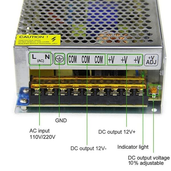 DC 12V 20A 240W Strömadapter Transformator Switch AC 110V / 220V till DC 12V 20amp Switching Adapter Converter LED20A