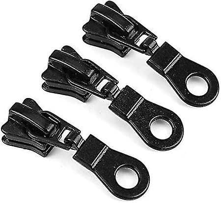 Glidelås Slider Metall Legering Glidelås (svart) (2 stk)
