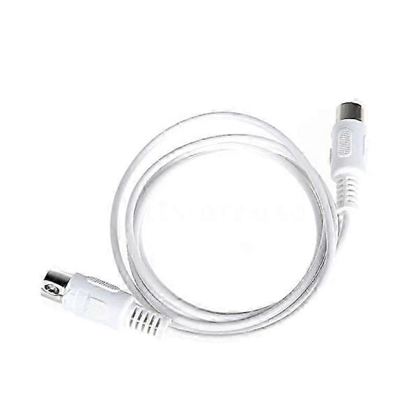 5 Pin Midi Din Kabel Han Til Han / 3m Hvid