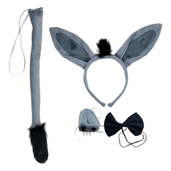 Prom Props Hønefest Kostume Dyreører Pandebånd Æsel Pandebånd Halloween Dyreører Pandebånd Æsel Næse Kostume