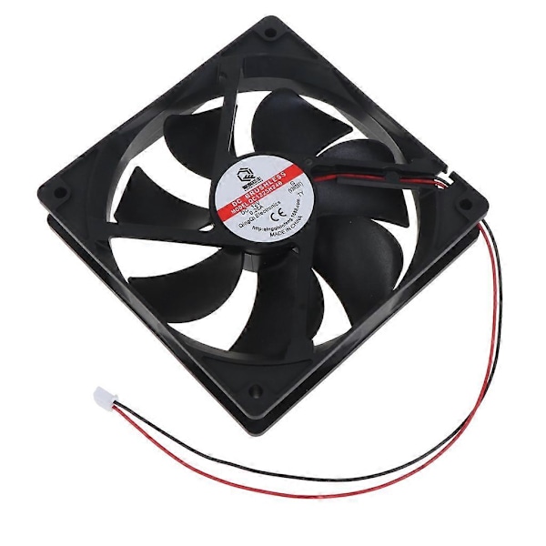 Stark Tyst 12025 Fläkt 120x120x25mm 12cm 120mm Datorchassifläkt DC 12V Kylfläkt för Datorchassi 2Pin 2300RPM