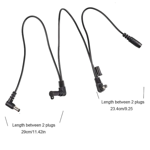Daisy Chain-kabel 1 til 8 veier gitar effektpedal tilbehør 9V DC adapter plugg strømledning