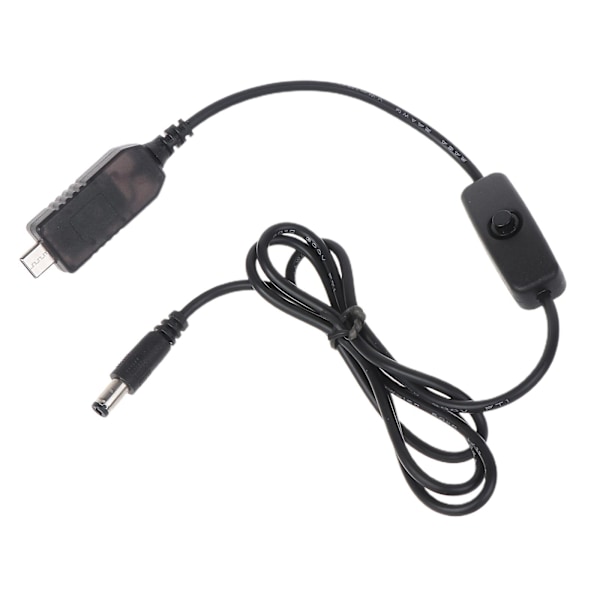 1m USB C 5V till 12V 6W 5.5x2.1mm Strömkabel Med På/Av-knapp För Wifi Router/Modem DVR Högtalare CCTV Kamera