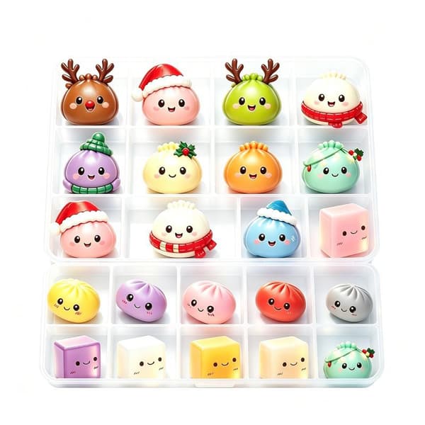 Jul Squishy Adventskalender 2026 24 Dagar Överraskningar Squishies Leksakslåda Julklapp för Barn