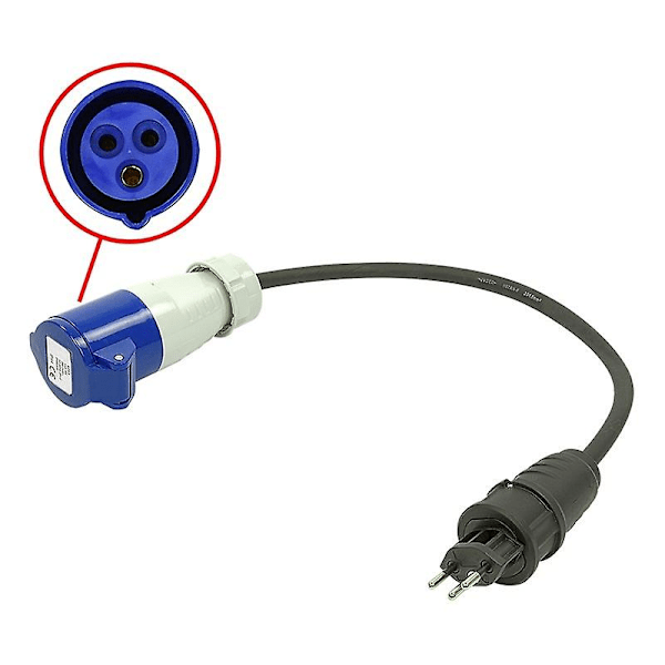 Adapterkabel 40cm 3x1.5mm² från schweizisk kontakt till CEE 2025:e