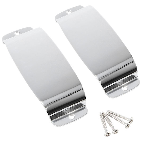 2 st JB-gitarr pickup-skydd gitarr stål pickup-skydd för JB-stil bas silver