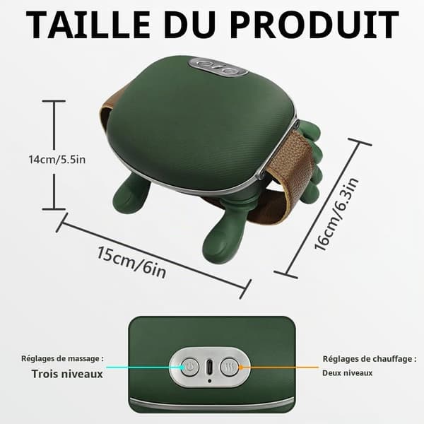 3D Wireless Neck Massager with Heat Function, Portable Bionic Massager, Deep Tissue Massage, Relieves Neck Pain and Soothes Muscle Soreness.