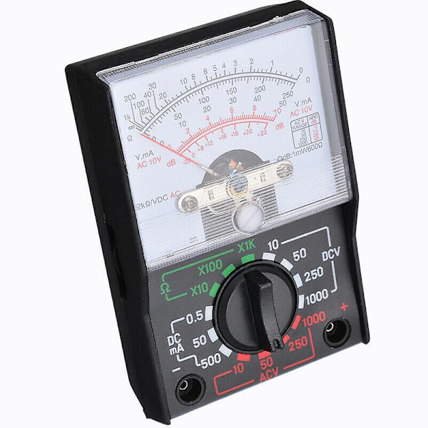 Analogt Multimeter Ohm Volt DC Strøm AC/DC Spenningstester Meter med Testprobe