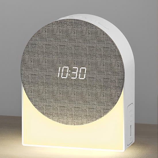 4-in-1 Digital Alarm Clock, White Noise Generator, Bluetooth Speaker & Lamp