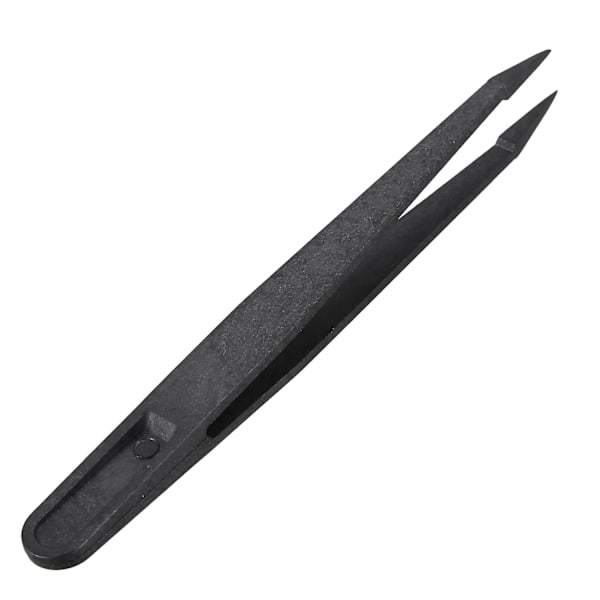 10 kpl Musta Muovikärkinen Antistaattinen Pinsetti 12cm Pituus