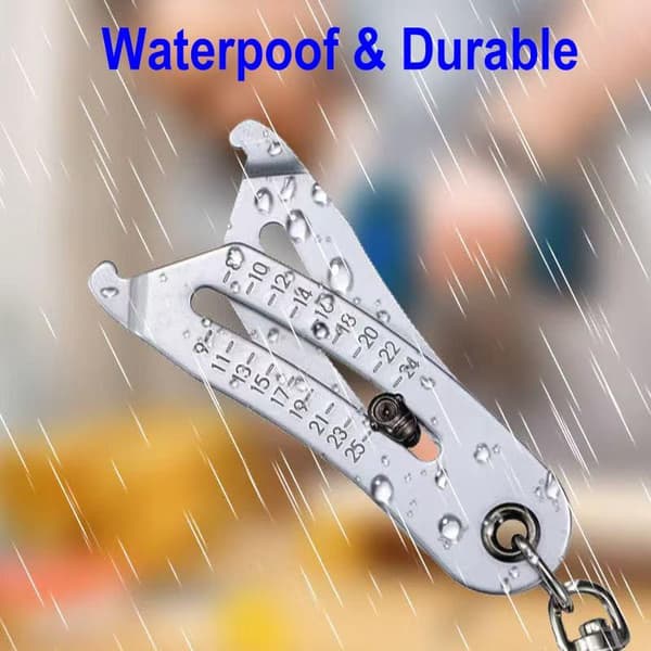 2-piece Portable Precision Thread Gauge Keychain, Mini Thread Checker Lookup Tool, Nut and Bolt Identifier Gauge Keychain