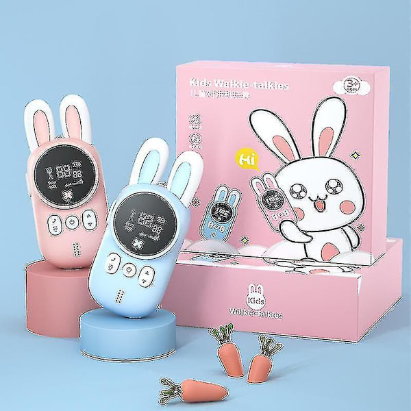 Cartoon Rabbit Walkie Talkie Fjärrkontroll (blå och rosa) WG