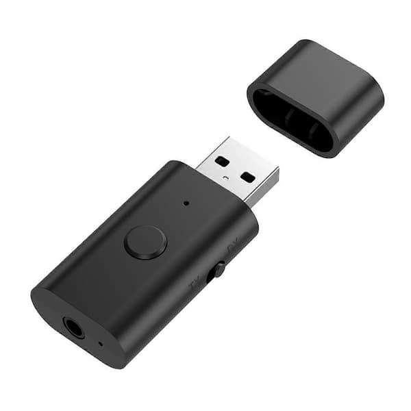 Bluetooth 5.3 Sender Mottaker, 3.5mm Aux Trådløs USB Adapter, Innebygd Mikrofon, Musikkstrømming, H