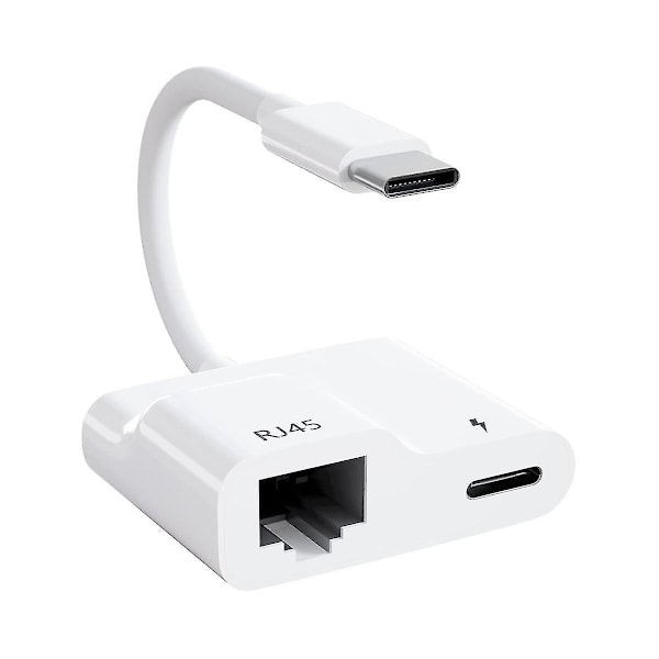 USB-C - Ethernet-sovitin, USB Type-C - RJ45 Gigabit Ethernet LAN -sovitin 60 W:n laturilla, sopii /p