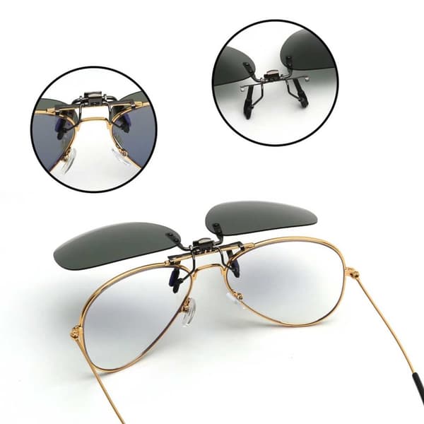 Clip-on Aviator Solbriller Pilotbriller Grøn