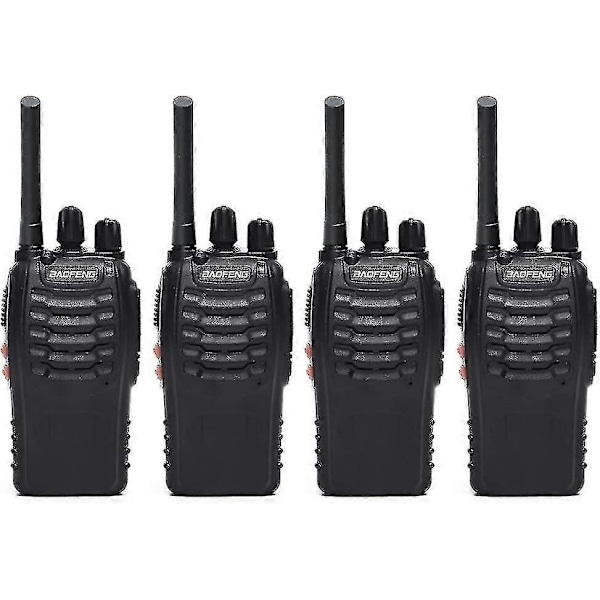 Baofeng Bf-888s(bf-88a) FRS Radio Walkie Talkie 0.5w 16-kanals Tvåvägsradio med Hörsnäcka, LED-ficklampa, USB-laddare 4-pack
