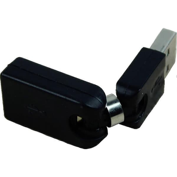 Musta USB 2.0 Uros - USB Naaras Kierto Kulma Jatkoadapteri