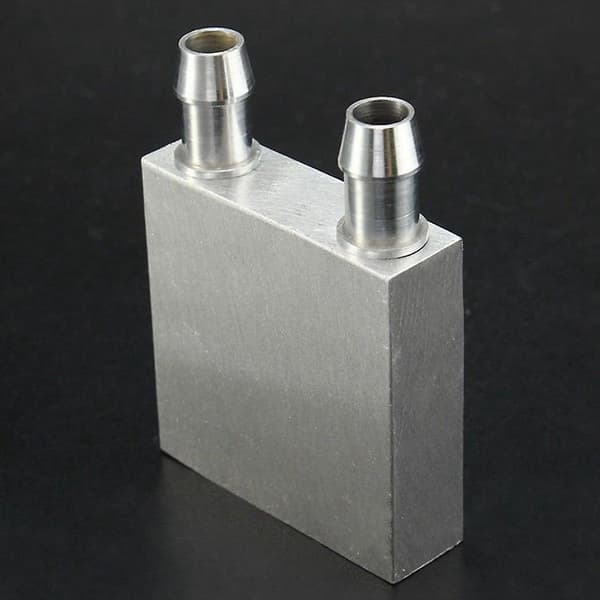 Aluminium Vandkølingsblok 40x40x12mm Køler Til Computer CPU Radiator