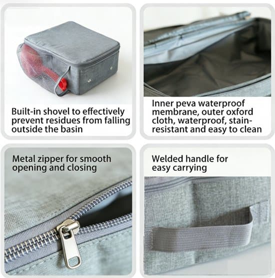 Foldable Travel Cat Litter Box, Portable Cat Litter Box - Waterproof - Lightweight - Foldable - With Carrying Strap - Includes Cat Litter Scoop - 30x30x11...