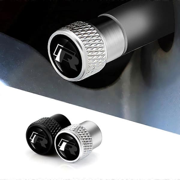 4 st Metall R Design Märken Bilhjul Däckventilhattar Skydd Biltillbehör