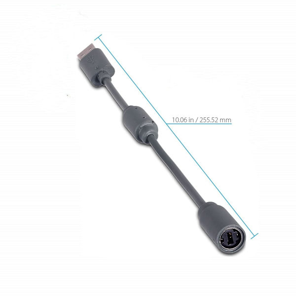 2 kpl Korvaava Dongle Usb Irrotettava Kaapeli Xbox 360 Langallisille Ohjaimille - Tummanharmaa