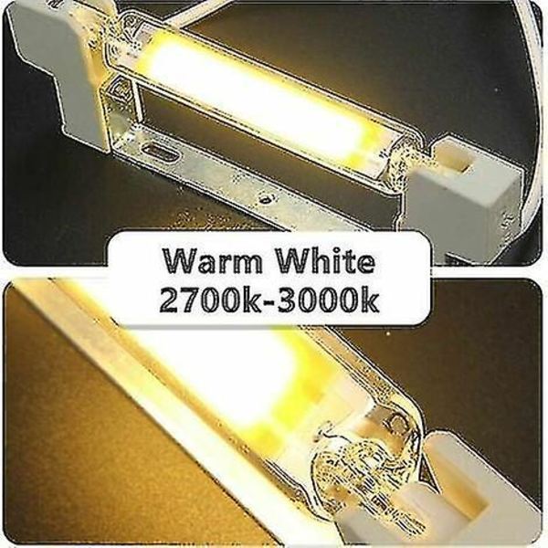 Magisk Ampull LED R7s 78mm Dimbar, 10w Ampuller LED R7s Cob, R7s LED 78mm Hög Ljusstyrka Varm Vit