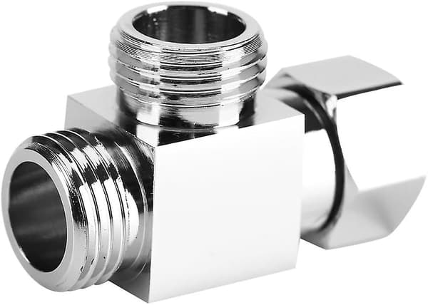 Dusj T-adapter 3-veis Diverter Slange Adapter Tilkobling Tee, T-formet Adapter Forbindelse @-6