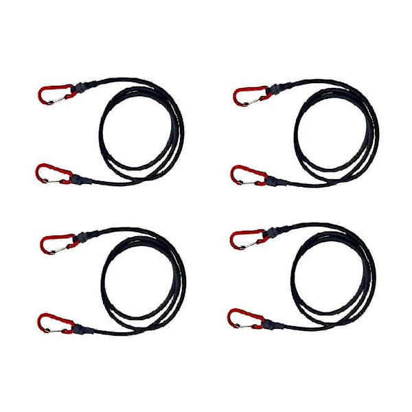 4 stk. Elastisk Teltsnor til Udendørs Camping Vandreture Bagage Bindesnor Strækrem Camping Tilbehør 120cm