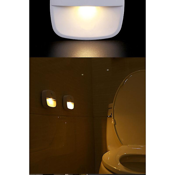 Vitt varmt ljus LED nattlampor, automatisk 5 nivåer ljusstyrka nattlampa med skymningssensor, plug and play barn nattlampa för barnrum, kök