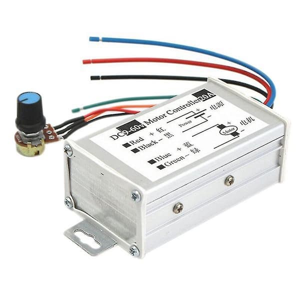 Motorhastighetskontroller Dc9v 12v 24v 48v 60v 20a Pwm Motorhastighetskontroller Regulator Driver 0-1200w (tangling)