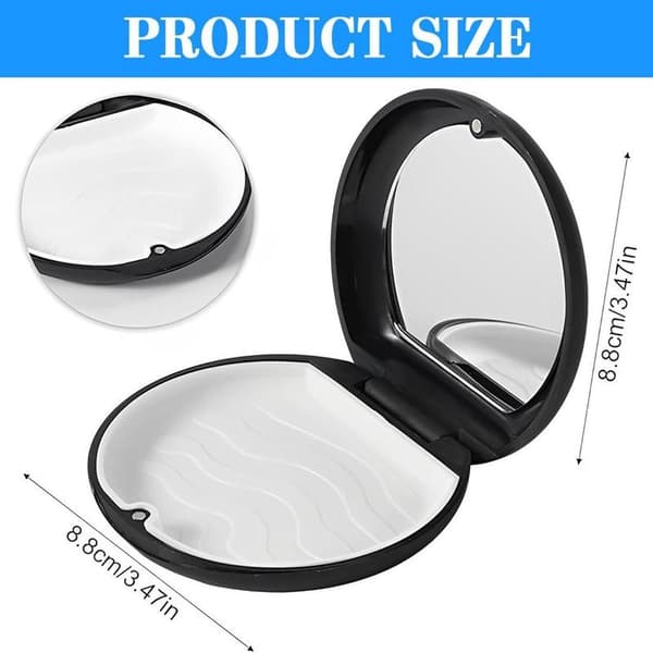 Portable storage box for mouthguards and aligners - Compact and hygienic case (Black)