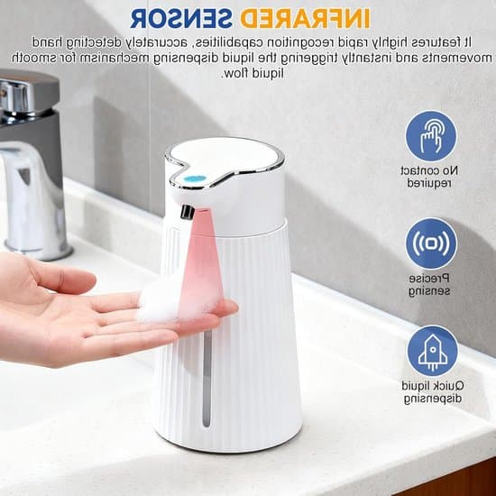 Automatisk sæbedispenser med 500 mAh og vægbeslag