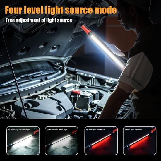 Magnetic LED Work Light - Rechargeable - Suitable for Under-Hood Use