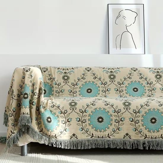 100 % bomull Boho Ultramyk Teppe, 150x200 cm Pustende Helårsteppe for Sofaseng, Lett Dekorativ Hundepute Stil 5