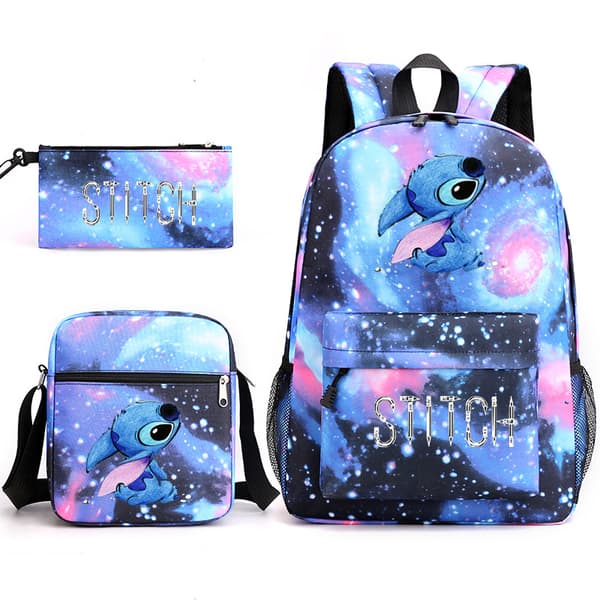 Lilo & Stitch Ryggsäck Set skolväska. .- Perfekt starry blue