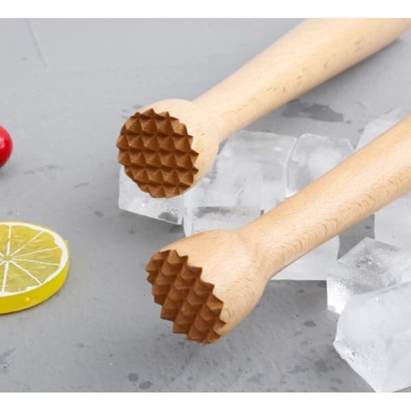 Stk. tre-muddler, barmuddler, cocktailmuddler, mojito-muddler, tre, 25 x 3,5 cm
