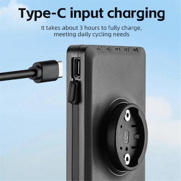 Ladesikker Vanntett Sykkelstyrelykt med Type-C og 5000mAh Batterikapasitet
