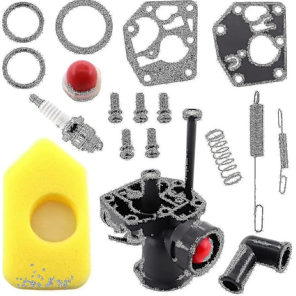 2024 Briggs Stratton Plæneklipper Karburatorsæt 499809 498809a 494406 Filter 698369 Regulator 691859