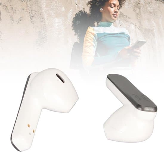 Oversettelsesenhet - Oversettelseshodesett - Umiddelbar oversettelse - Hvit - Bluetooth-hodetelefoner - 74 språk - Egnet for musikk og samtaler