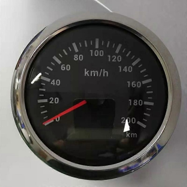85mm 200KM/H GPS Speedometer 9-32V med Rødt Baggrundslys Odometer Egnet til Alle Typer Biler