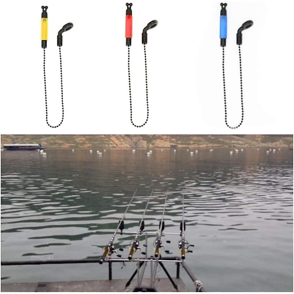 3 stk. Bite Indicator Fiskealarm Lys Lysende Fiskestang Fiskealarm Tilbehør Bærbar Snelle Krok Alarm