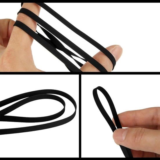 Two flexible rubber drive belts suitable for record players
