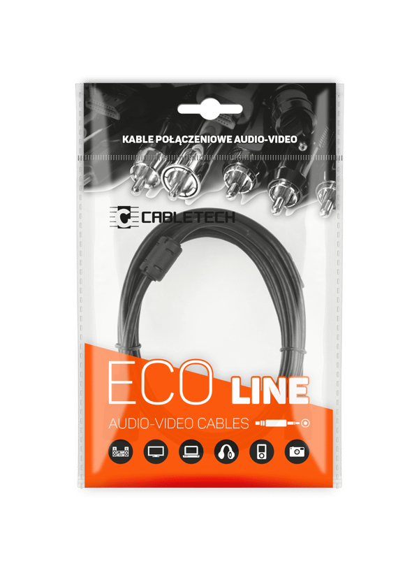 RCA-kaapeli äänisignaalin cinch-kaapeli 0,5m 2RCA- 2RCA Cabletech Eco-Line