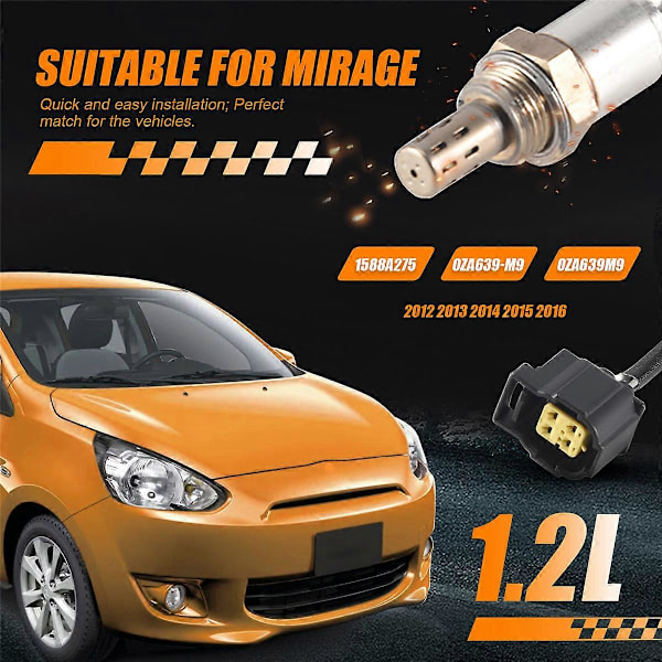 Syresensor Sond O2 Passar Mitsubishi Mirage 1.2L 2012 2013 2014 2015 2016 1588A275 0ZA639-M9 0Z