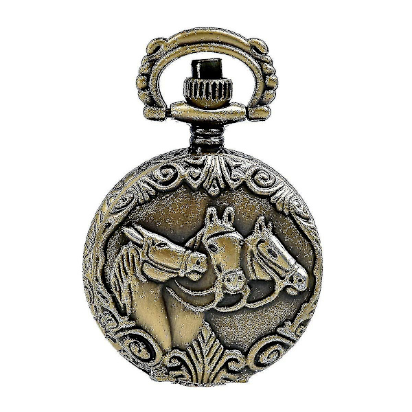Vintage Fickur med Romerska Siffror Steampunk Kvarts Fickur Hänge Tröja Halsband