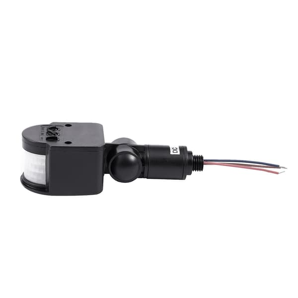 Udendørs 12V DC Automatisk Infrarød PIR Bevægelsessensor Switch til LED Lys, Sort