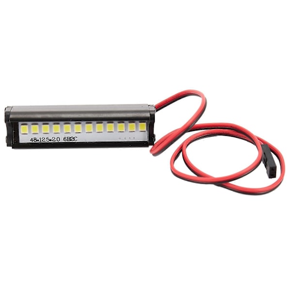 1 stk. RC 12 LED Lys Bar Metall Taklampe for SCX10 KM2 CC01 RC4WD D90 90046 90047 RC Crawlere, 50 mm/2024THO