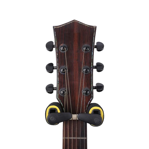 Väggmonterad Gitarrhängare Automatisk Låsning Gitarrställ Vägghängare Hängare Hållare för Akustisk Gitarr